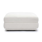 Perry Cream Chenille Modular Ottoman