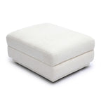 Perry Cream Chenille Modular Ottoman