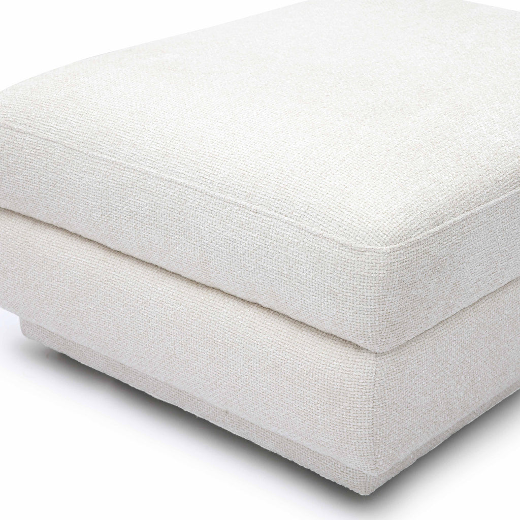 Perry Cream Chenille Modular Ottoman