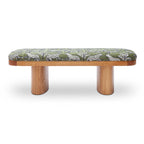 Ollie 48 Olive Green Leopard Jacquard Bench