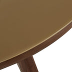 Oani 36 Walnut and Glass Round Coffee Table