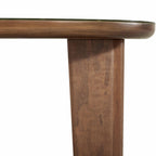 Oani 46 Walnut and Glass Triangular Coffee Table