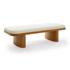 Ollie 56.5 White Performance Boucle Large Bench