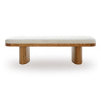 Ollie 56.5 White Performance Boucle Large Bench