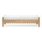 Thelma 56 Cream Performance Basketweave Bench