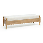 Thelma 56 Cream Performance Basketweave Bench