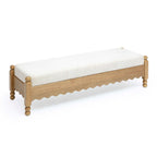 Thelma 56 Cream Performance Basketweave Bench