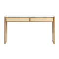 Paige 56 Natural Oak 2-Drawer Console Desk