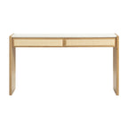 Paige 56 Natural Oak 2-Drawer Console Desk