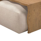 Spencer Performance Basketweave Ottoman with Bridge Table