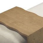 Spencer Performance Basketweave Ottoman with Bridge Table