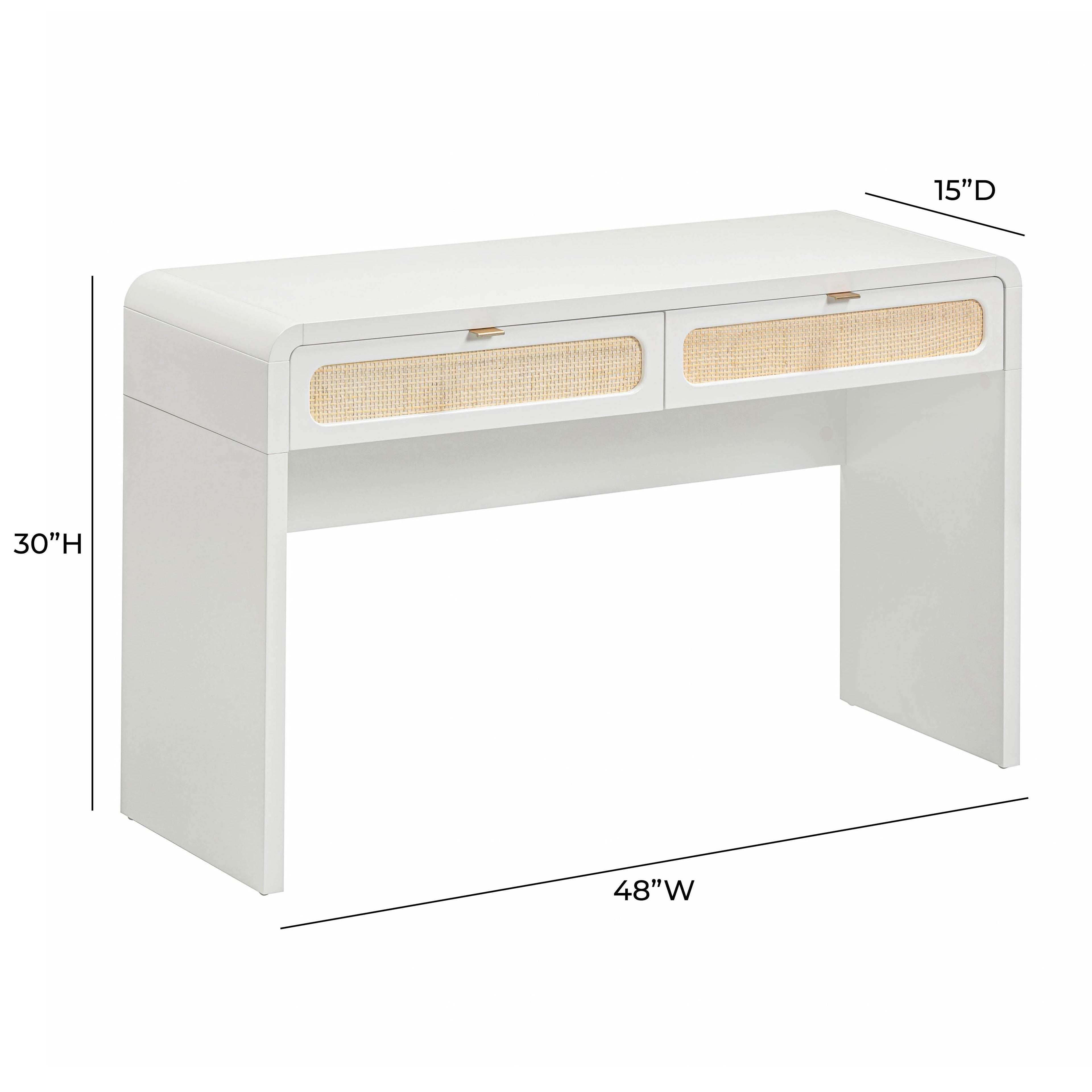 Patty 48 Rattan 2-Drawer Console Desk