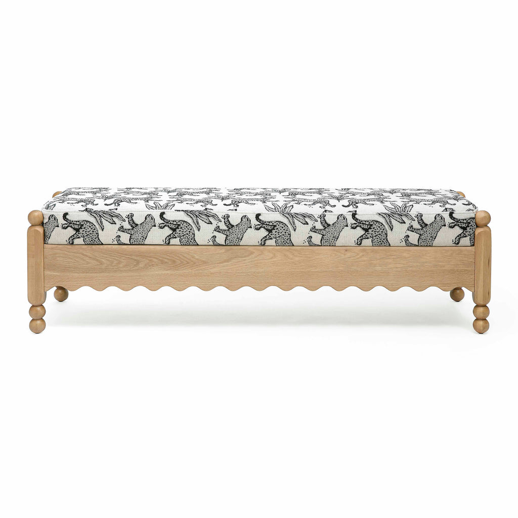 Thelma 56 Leopard Jacquard Bench