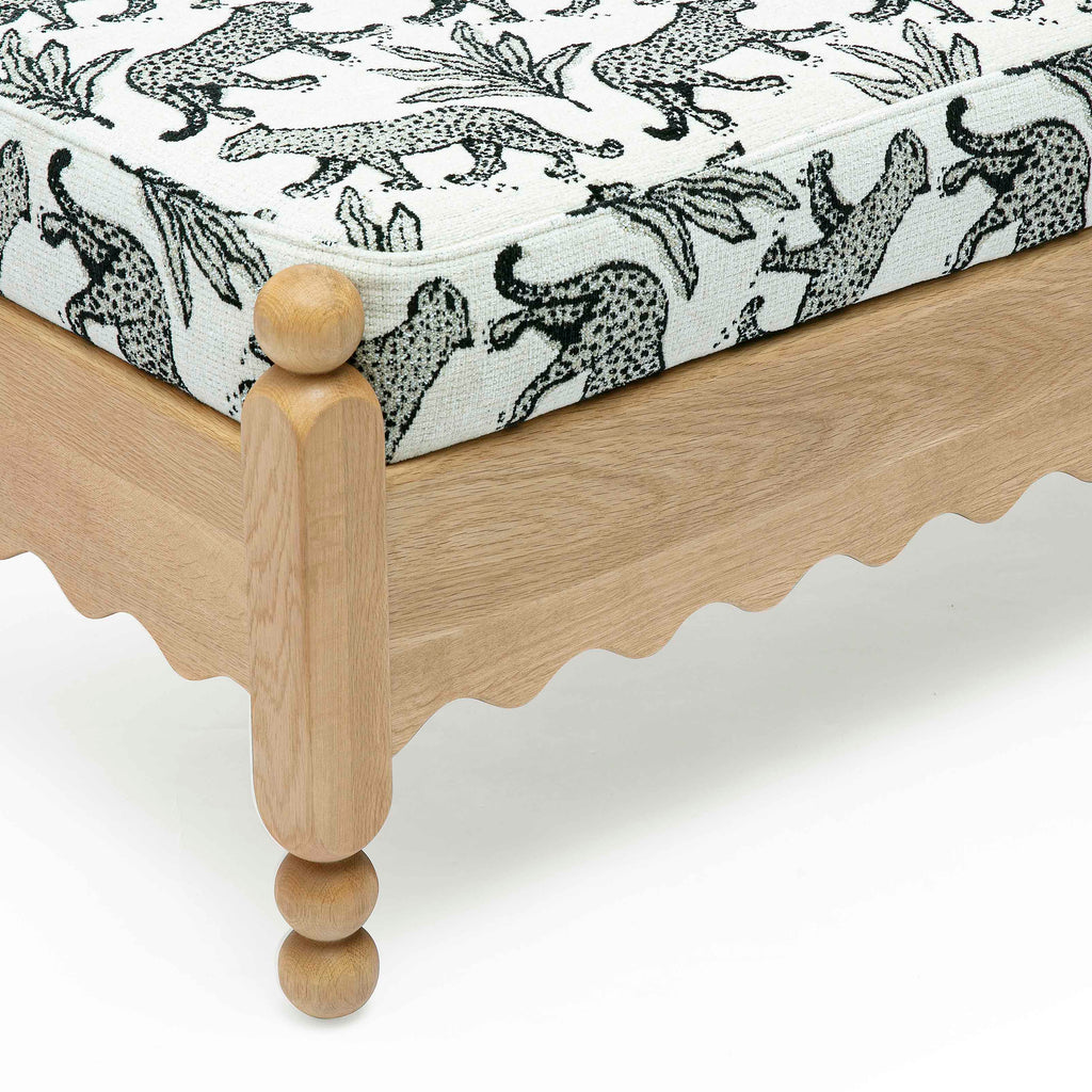 Thelma 56 Leopard Jacquard Bench