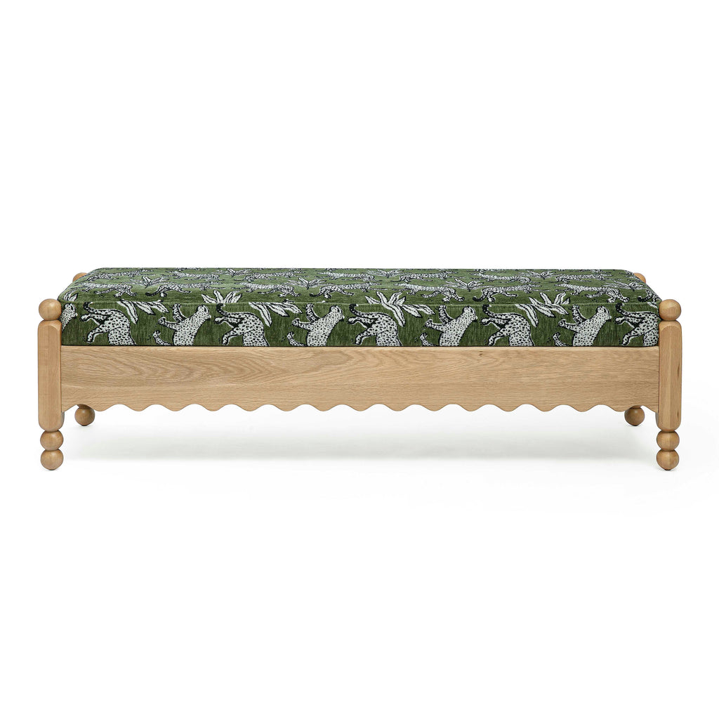 Thelma 56 Leopard Jacquard Bench