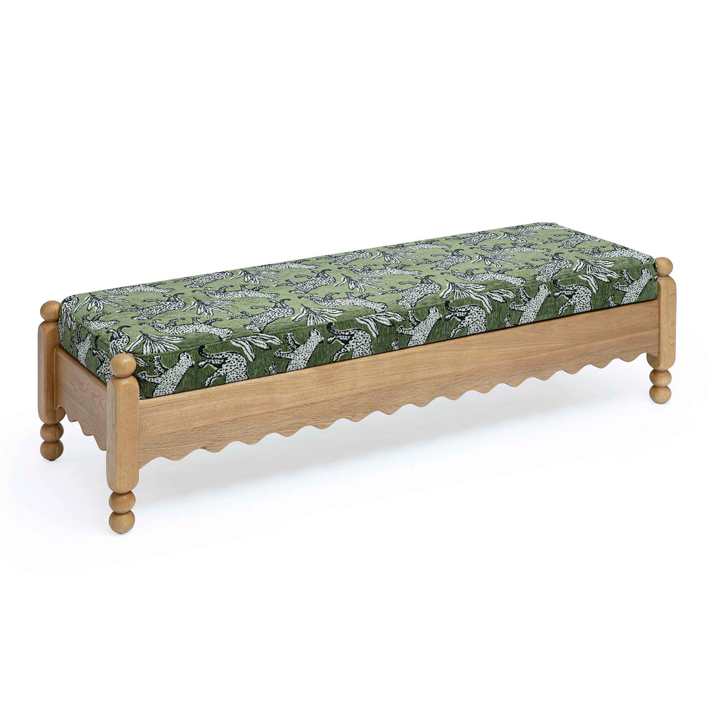 Thelma 56 Leopard Jacquard Bench