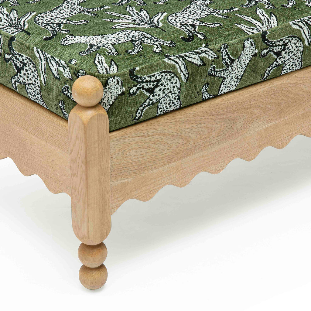 Thelma 56 Leopard Jacquard Bench