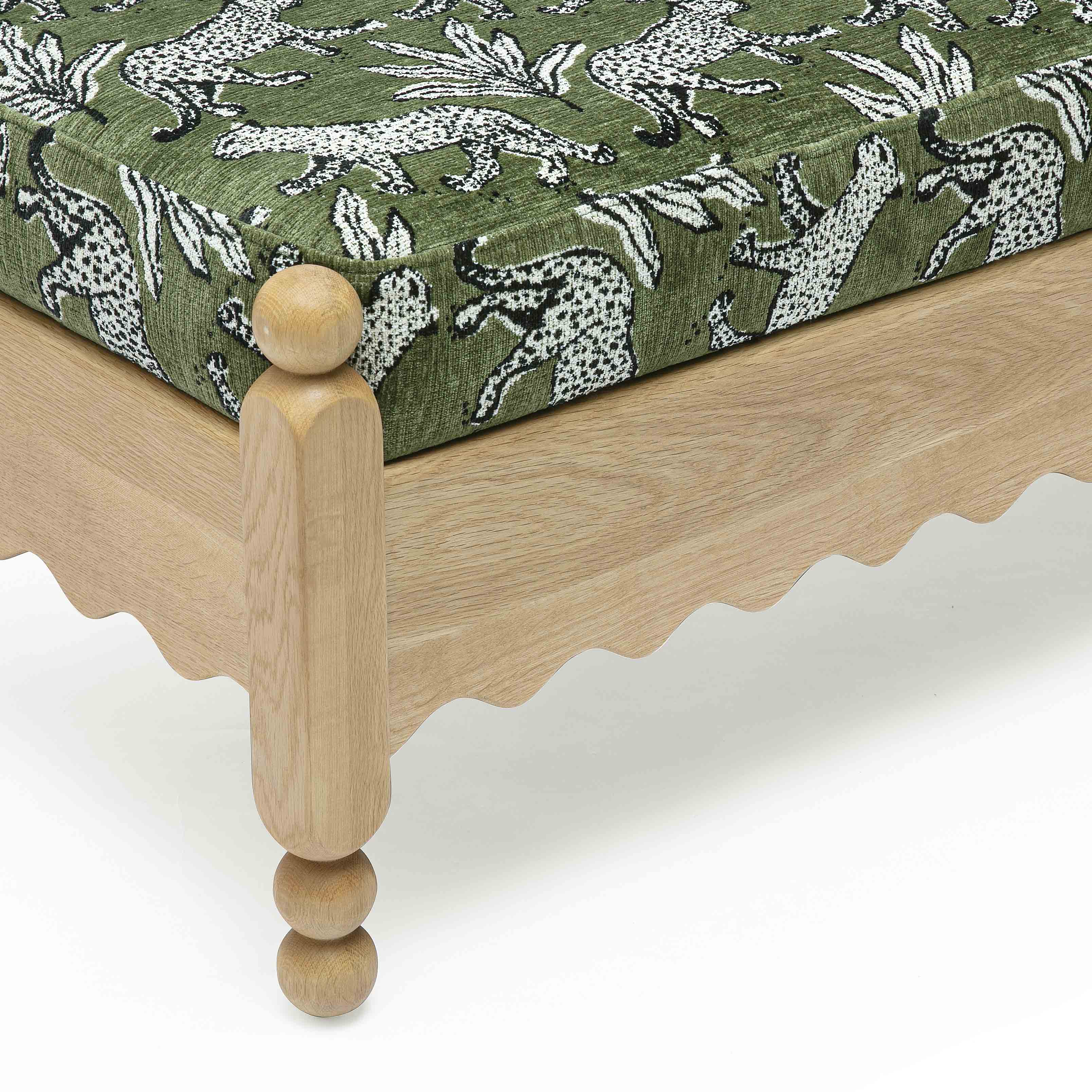 Thelma 56 Leopard Jacquard Bench