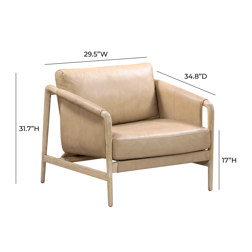 Chakka Genuine Leather Accent Chair