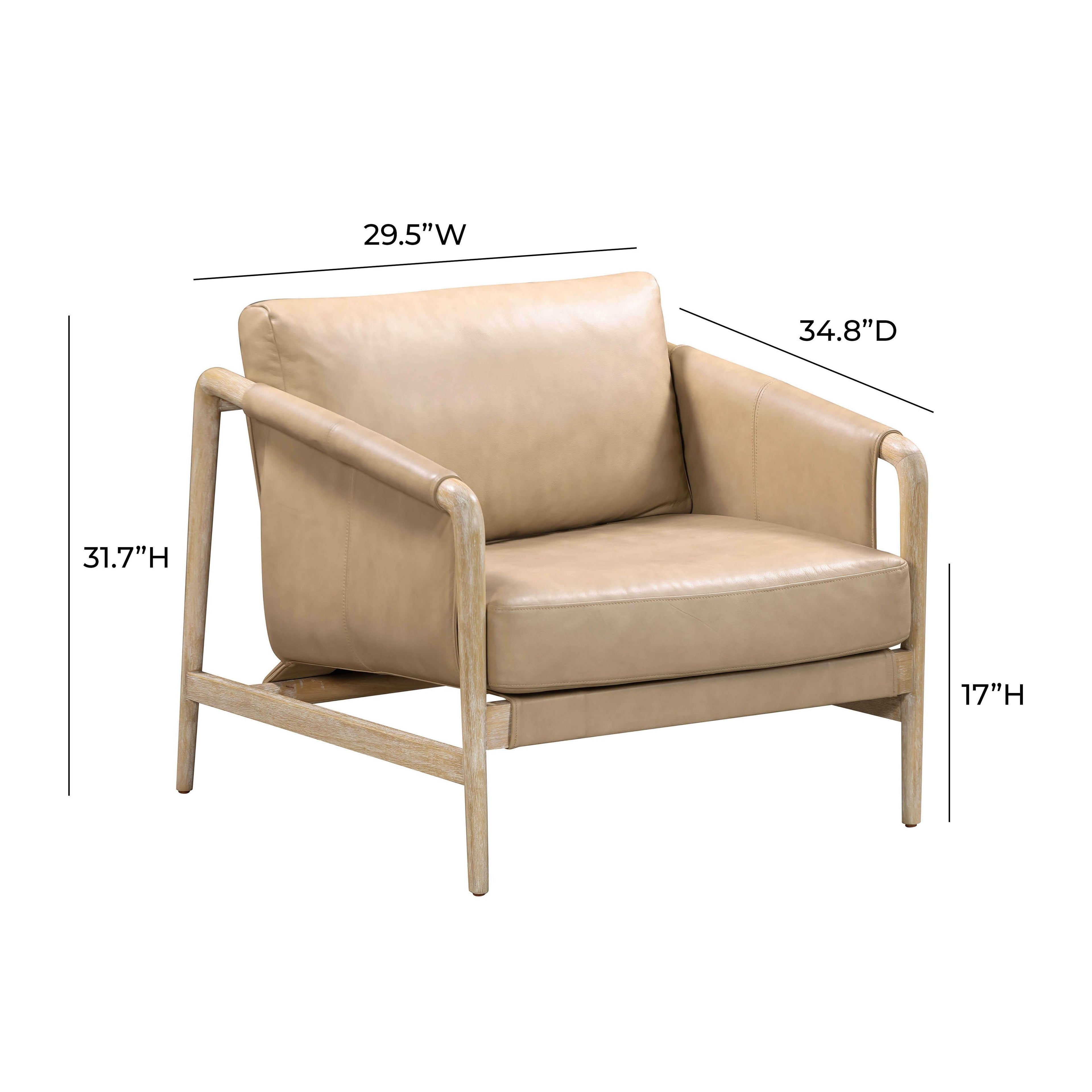 Chakka Genuine Leather Accent Chair