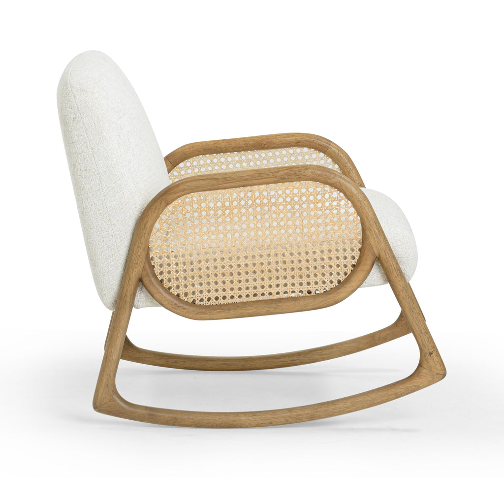 Bonney Cream Performance Fabric Rocking Chair