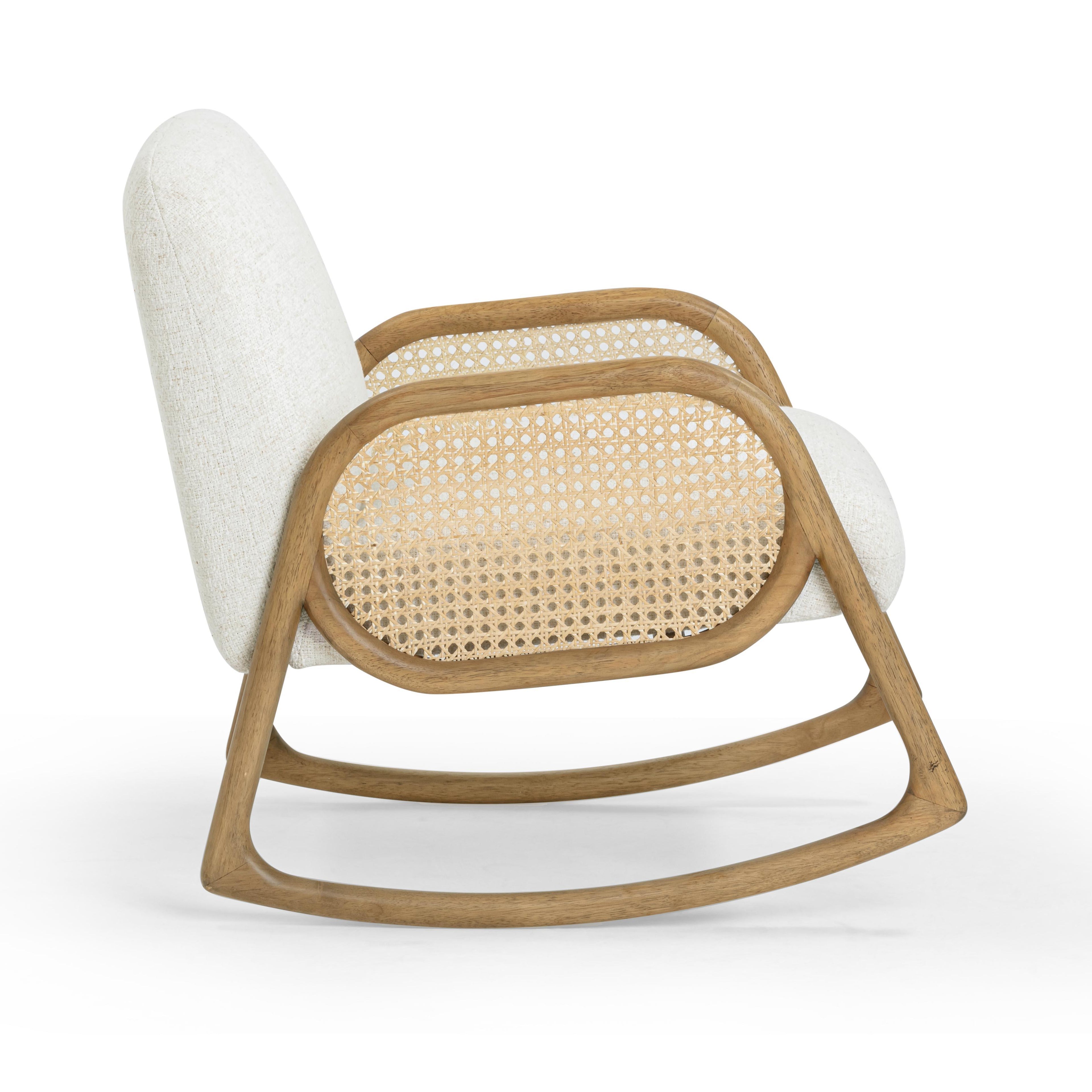 Bonney Cream Performance Fabric Rocking Chair