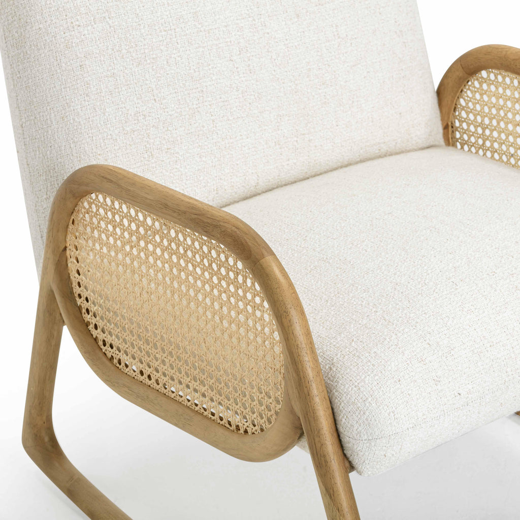 Bonney Cream Performance Fabric Rocking Chair