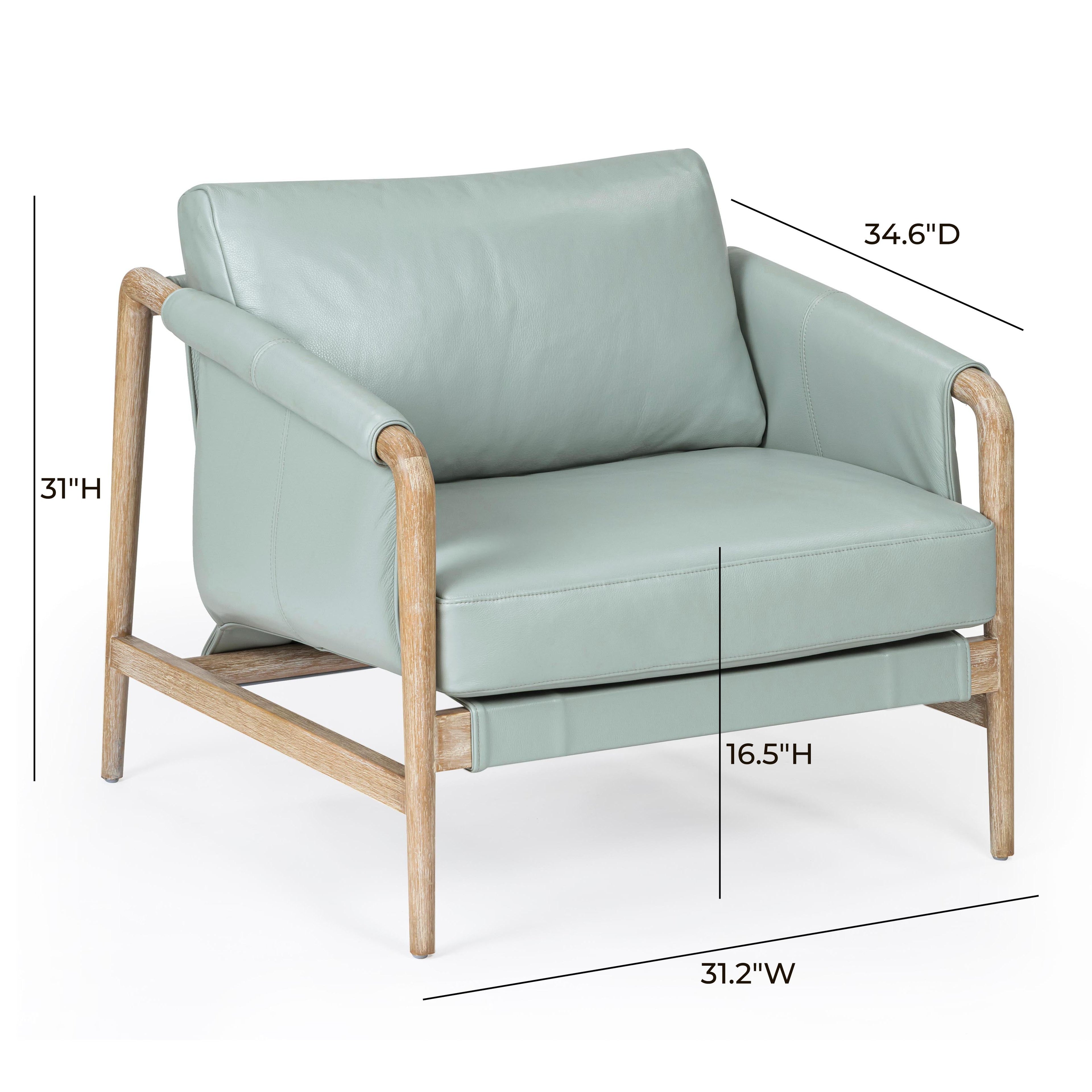 Chakka Genuine Leather Accent Chair