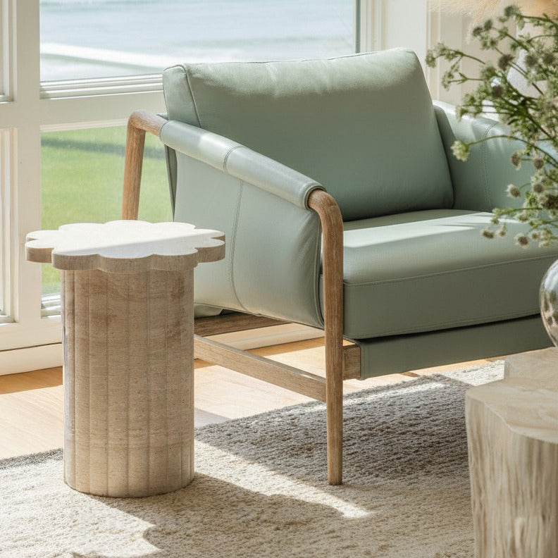 Chakka Genuine Leather Accent Chair