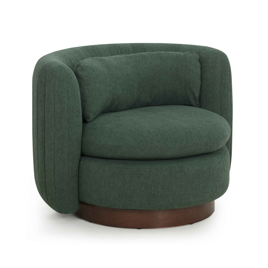 Nura Chenille Swivel Accent Chair