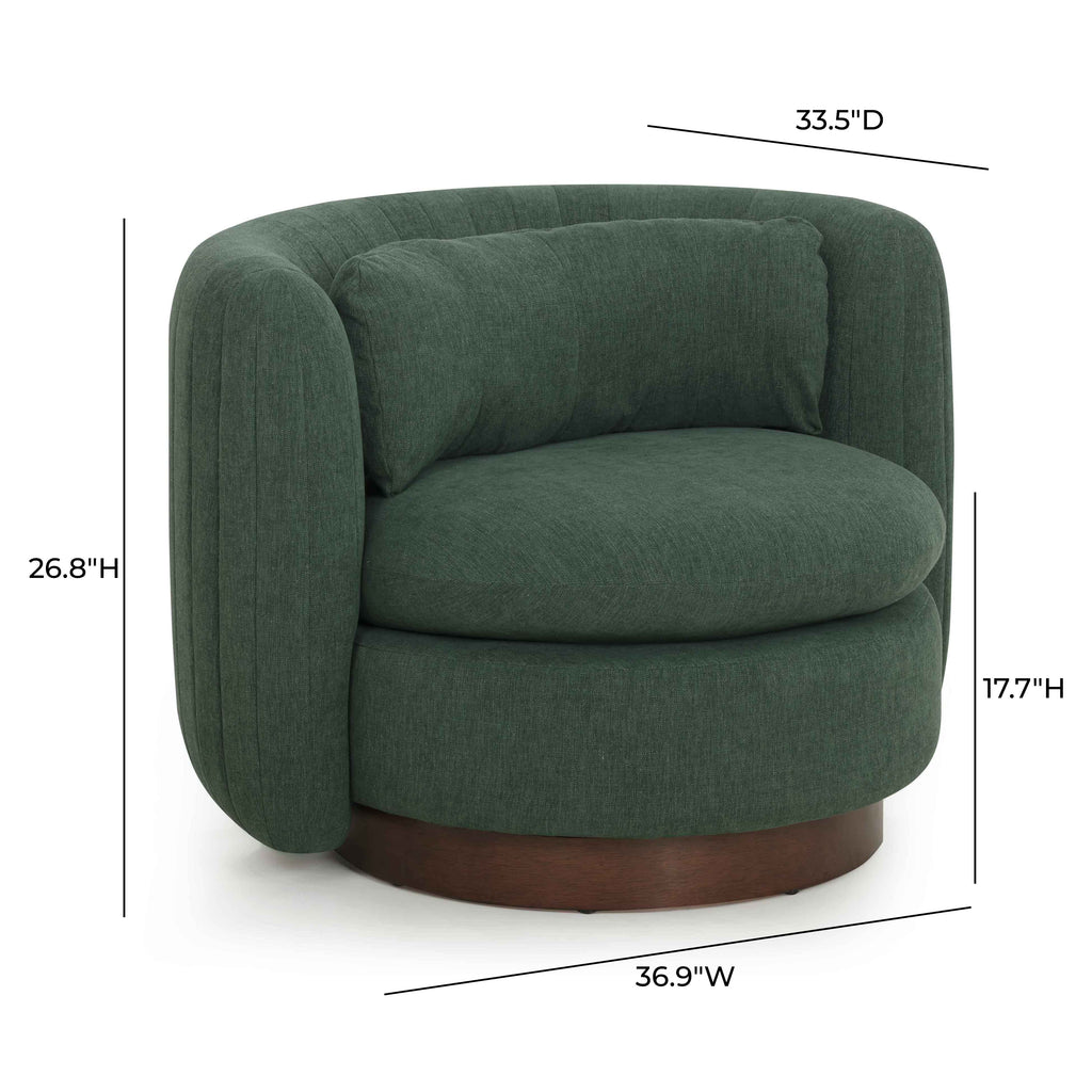 Nura Chenille Swivel Accent Chair