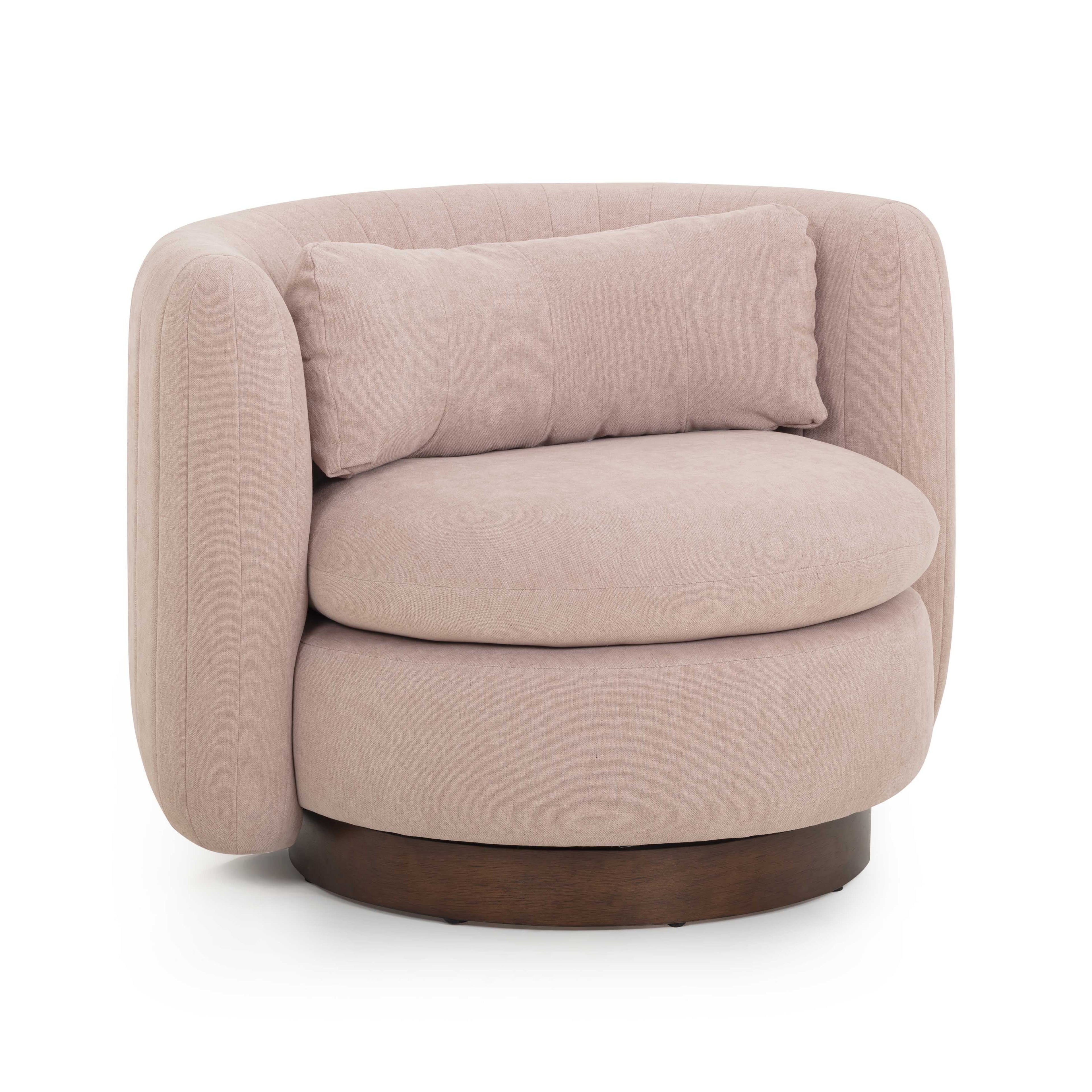 Nura Chenille Swivel Accent Chair