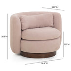 Nura Chenille Swivel Accent Chair