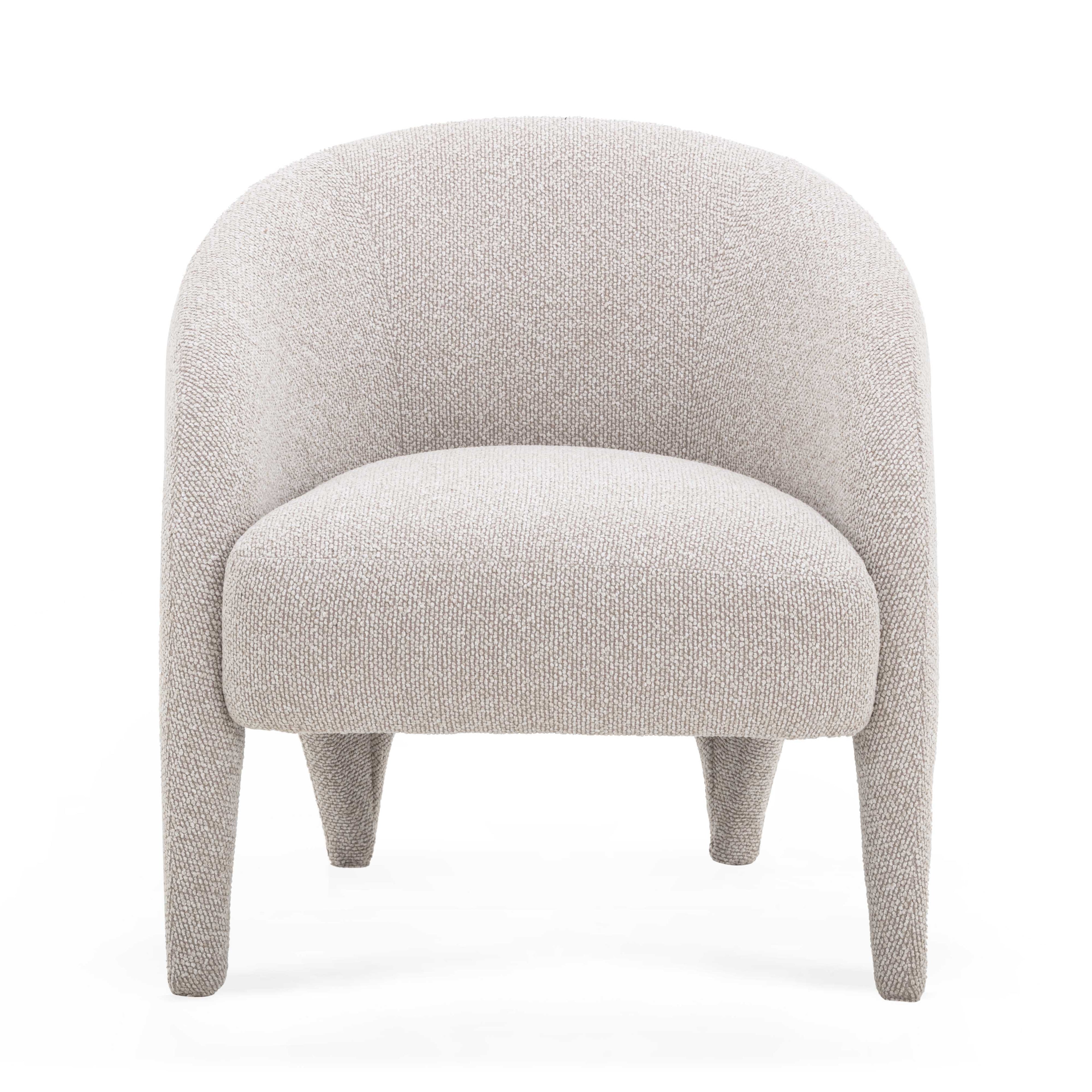 Kris Warm Grey Boucle Accent Chair