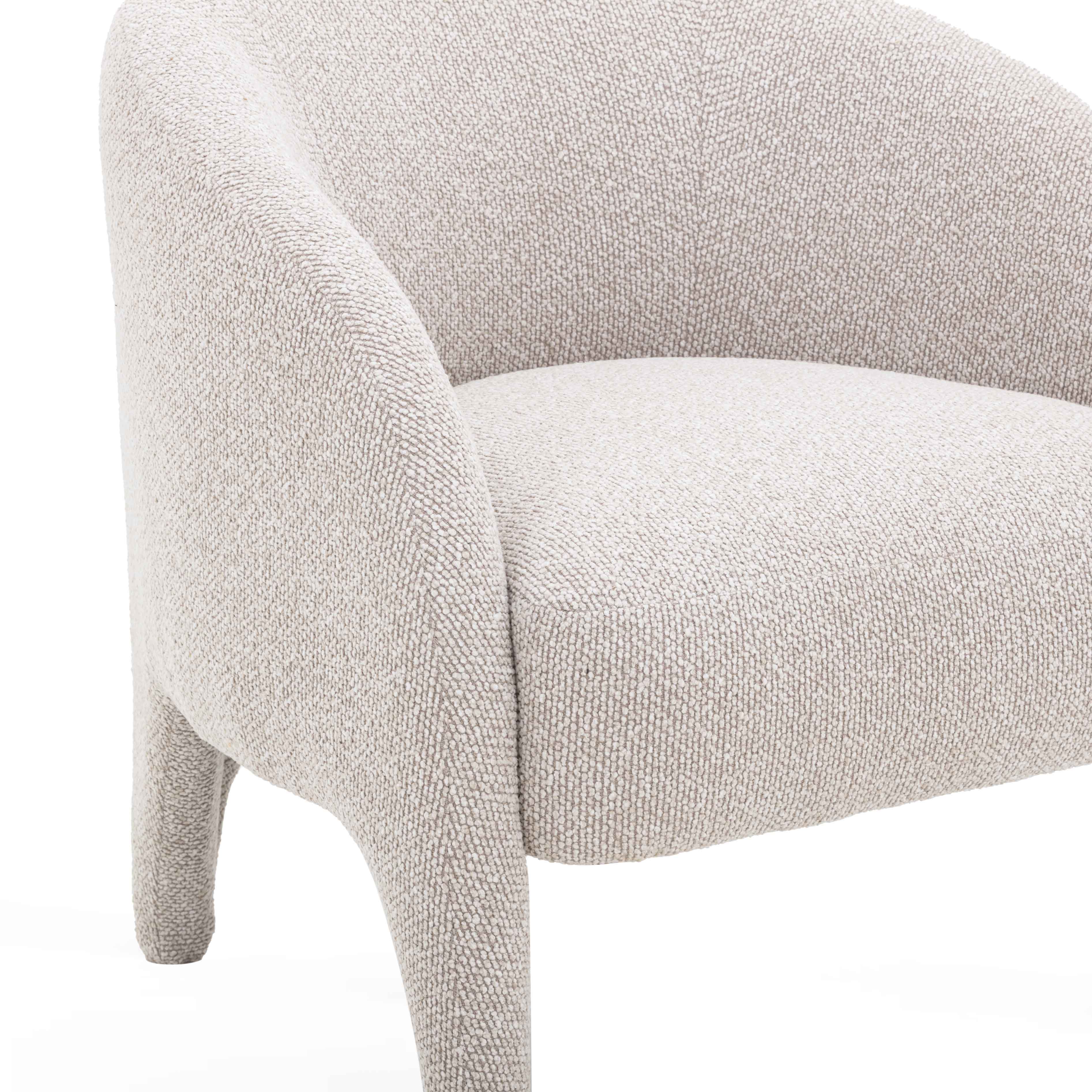 Kris Warm Grey Boucle Accent Chair