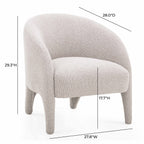 Kris Warm Grey Boucle Accent Chair