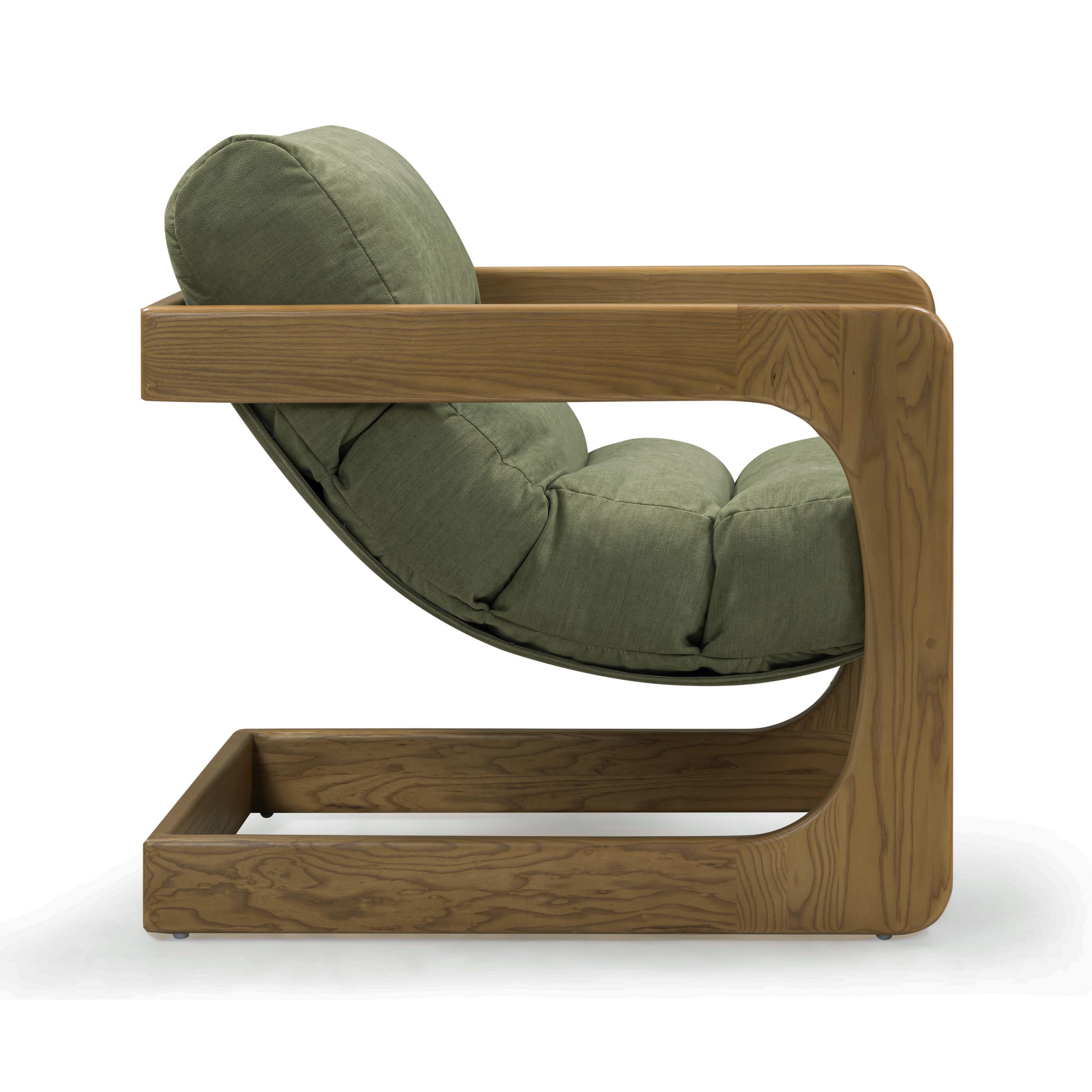 Palma Upcycled Fabric Accent Chair