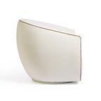 Jordan Contrast Piping Velvet Swivel Chair