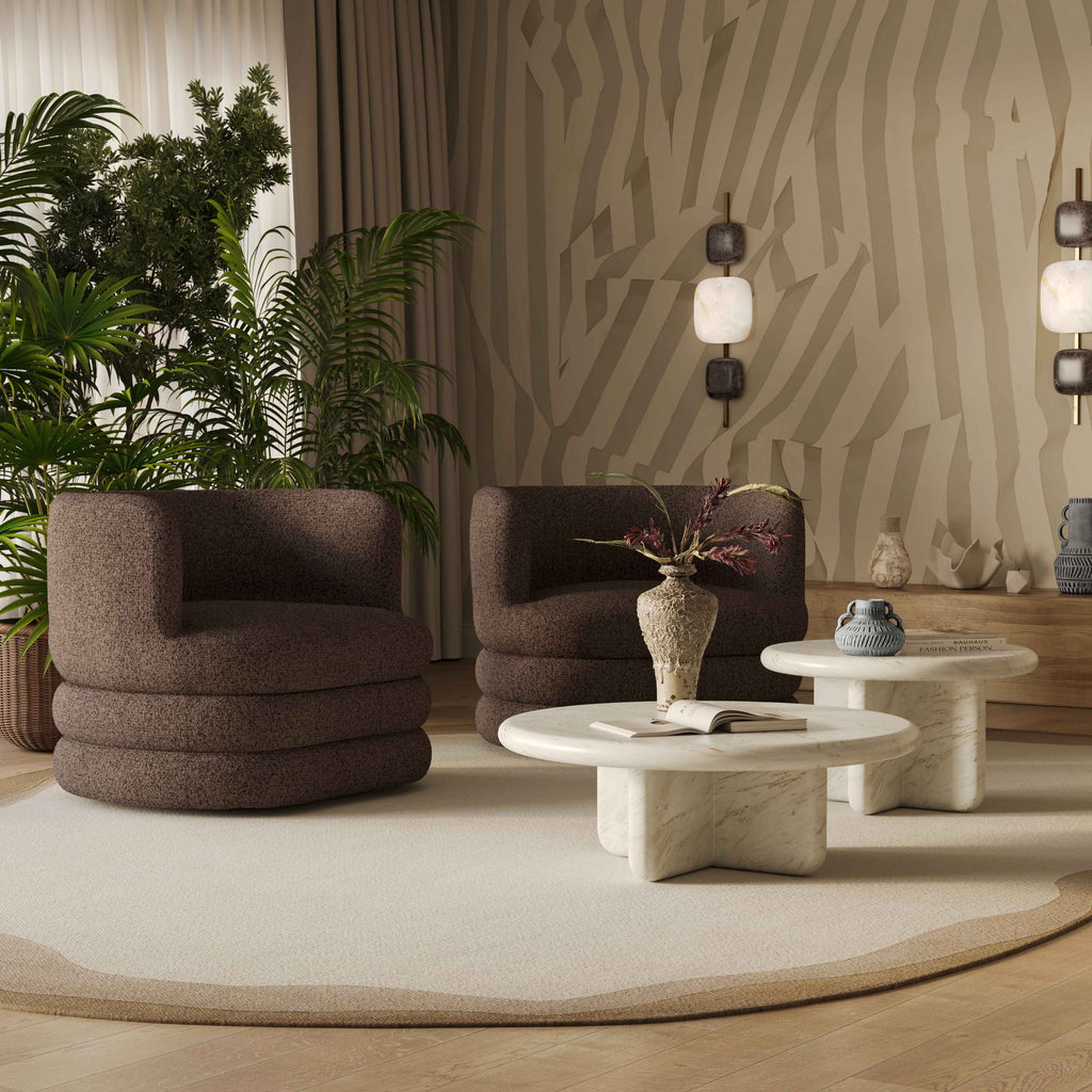 Astor Heavy Boucle Swivel Hotel Lounge Chair