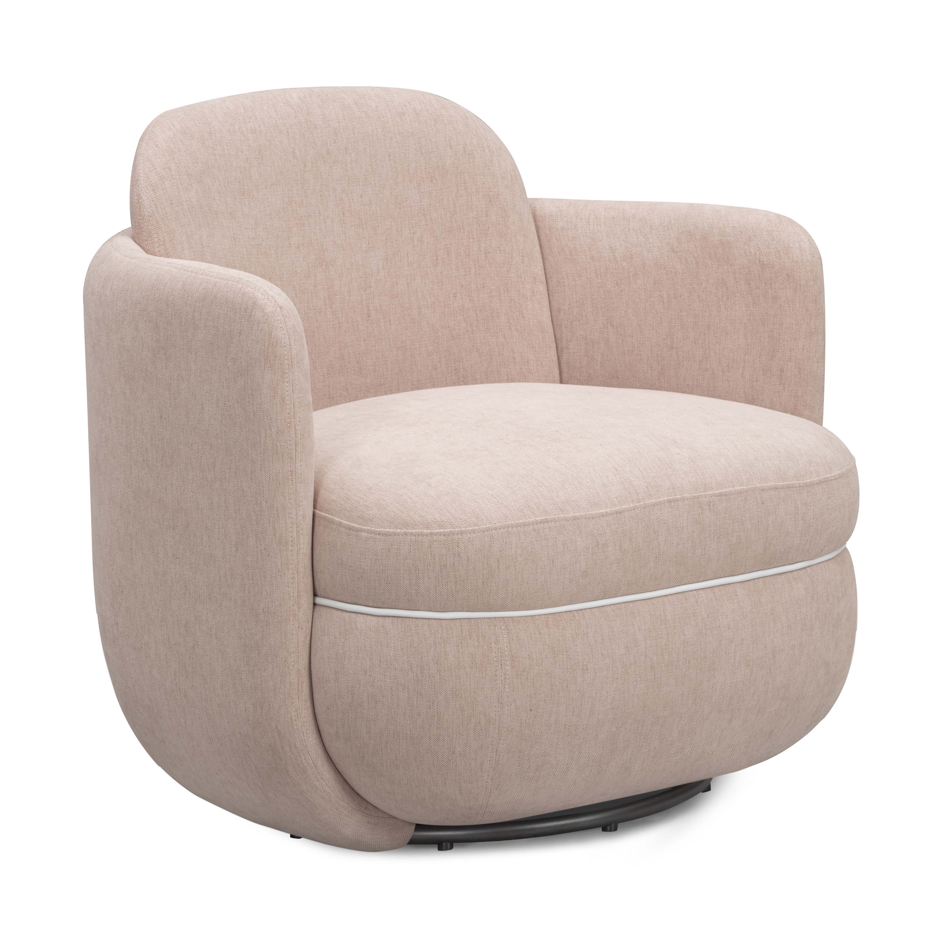 Wolfie Chenille Swivel Chair