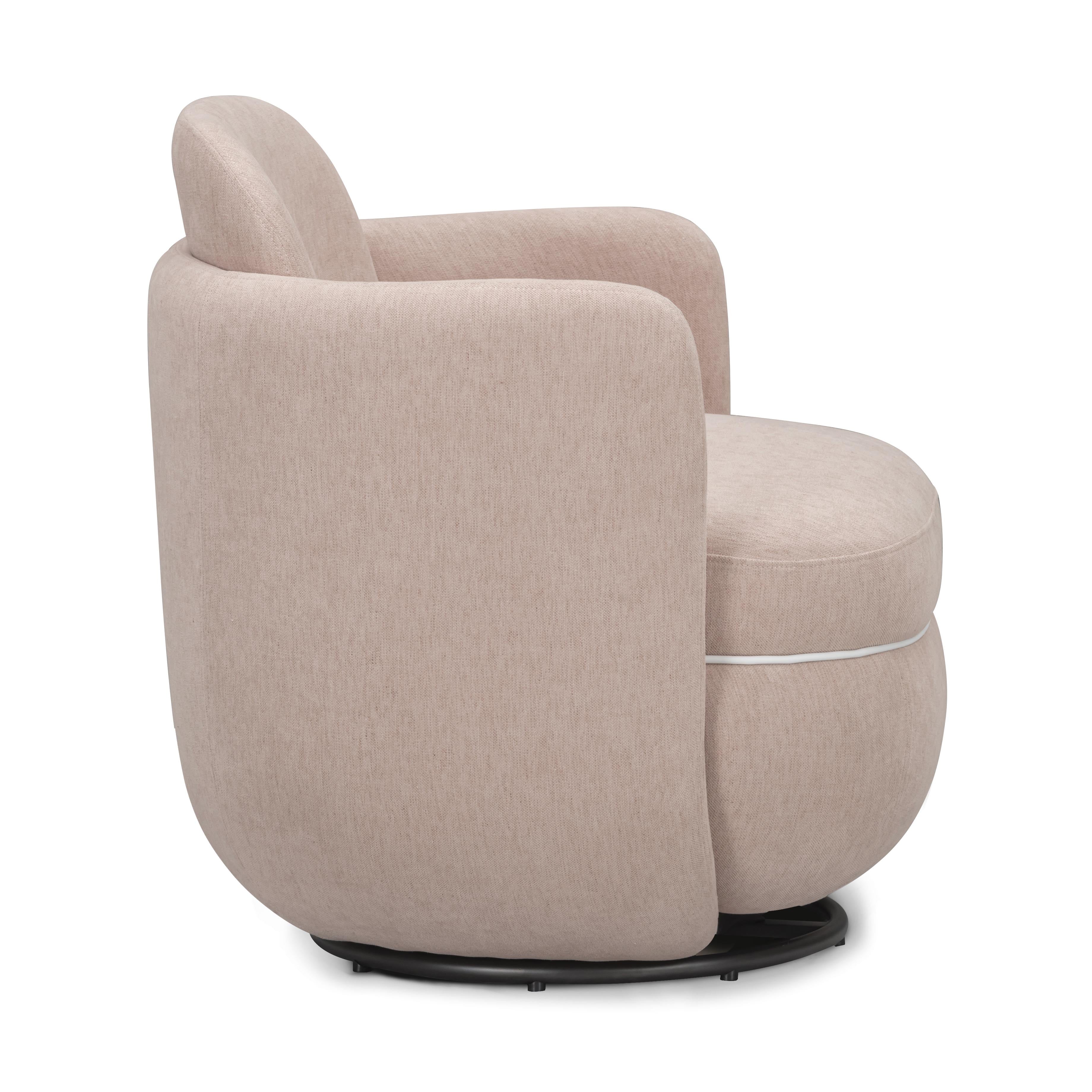 Wolfie Chenille Swivel Chair