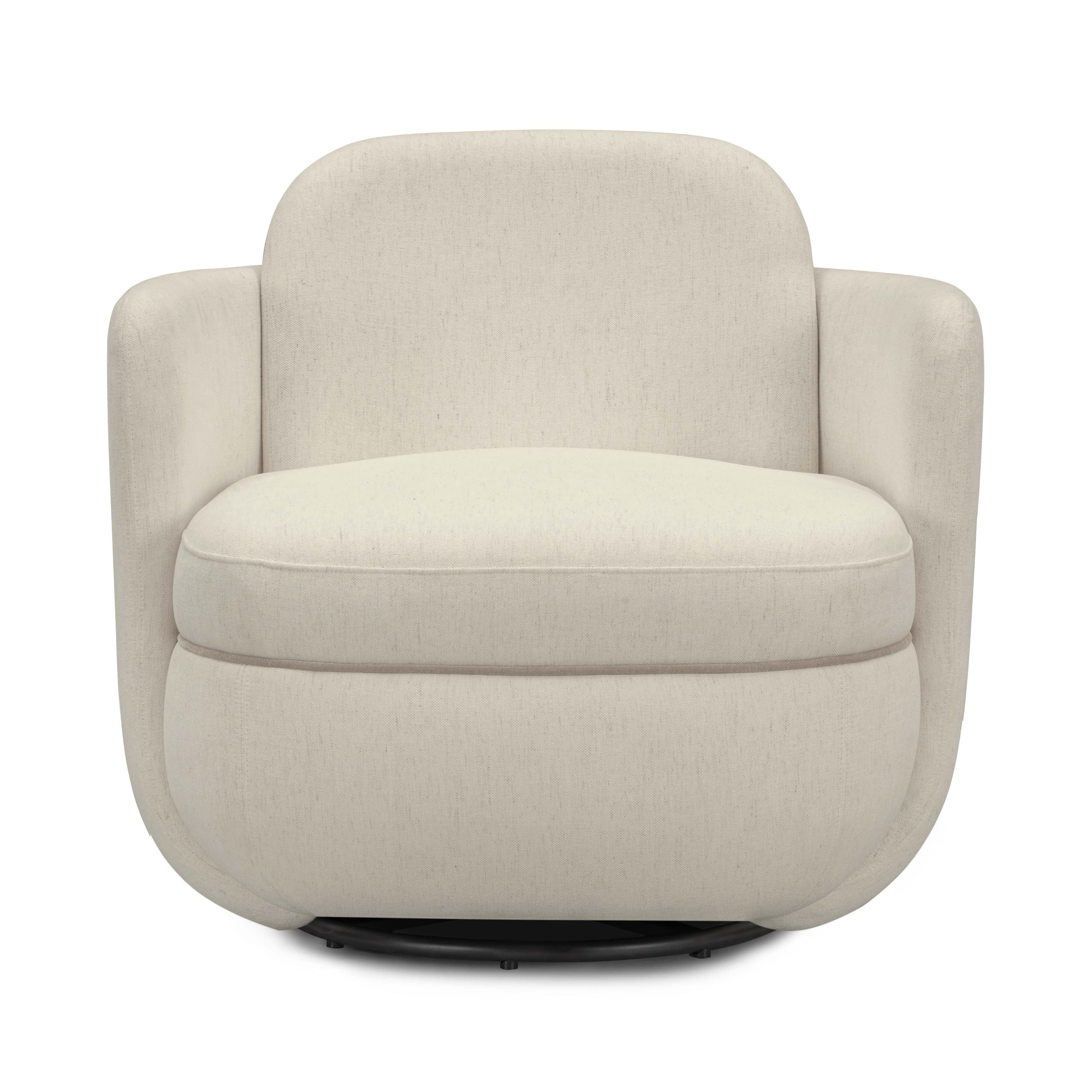 Wolfie Chenille Swivel Chair