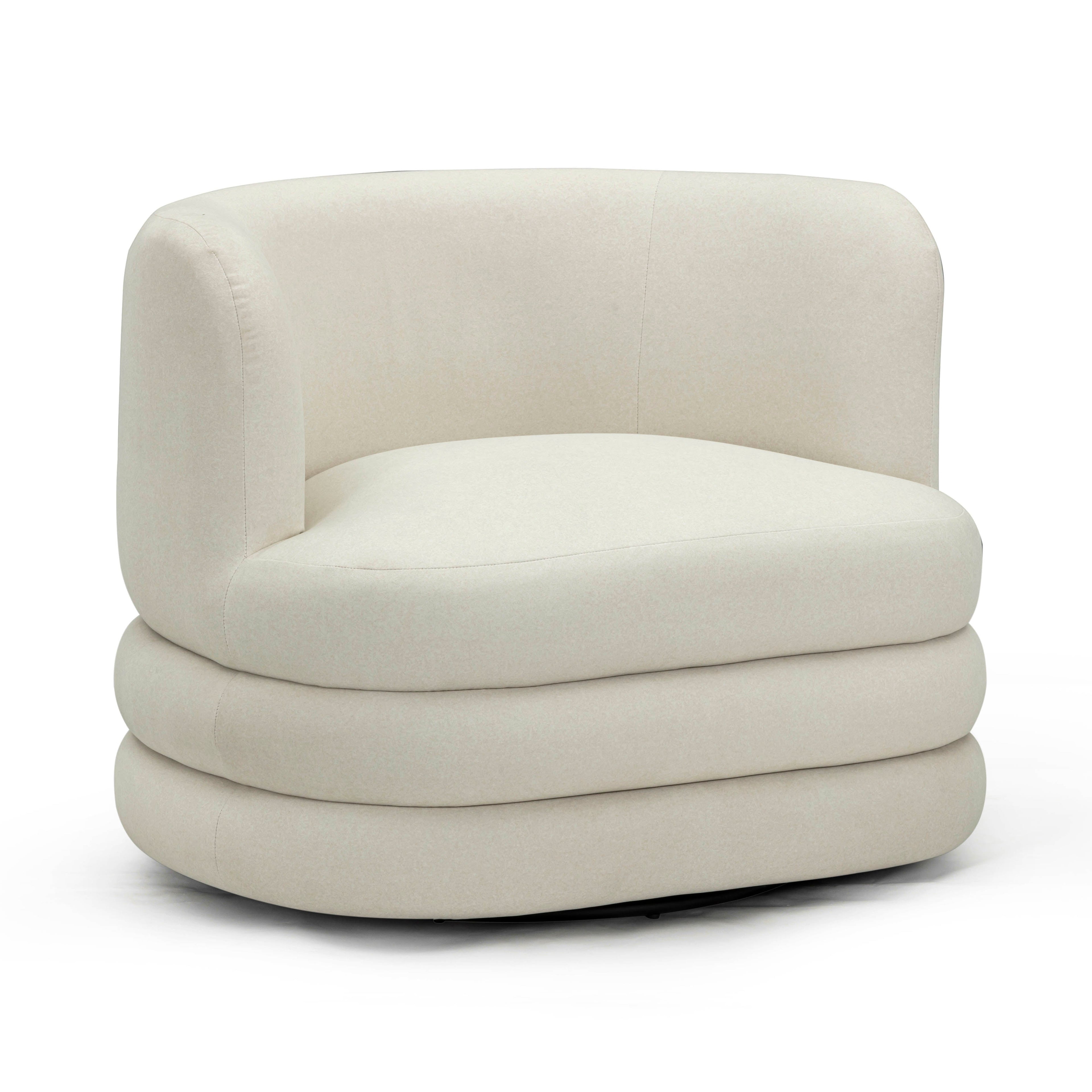 Astor Faux Mohair Swivel Hotel Lounge Chair