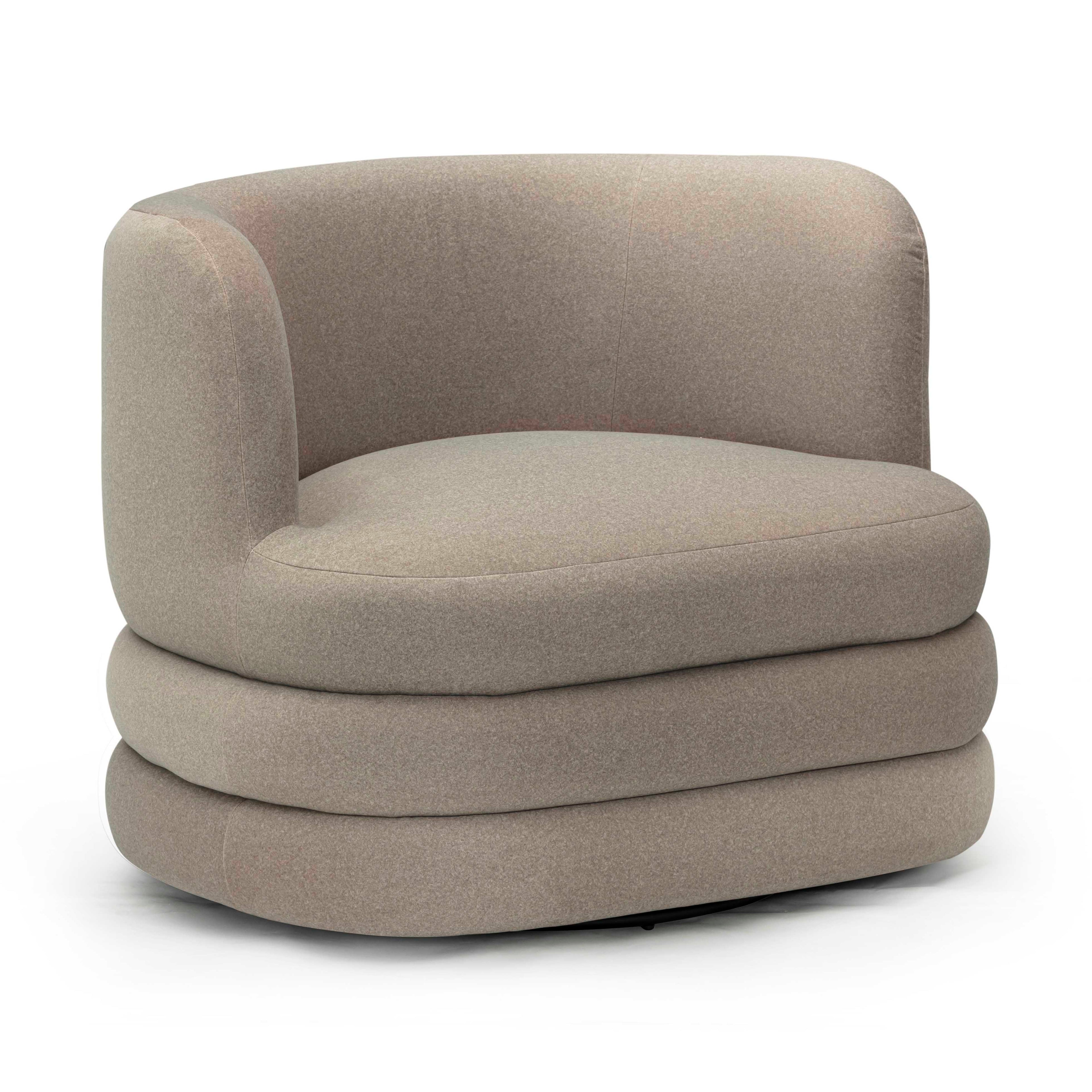Astor Faux Mohair Swivel Hotel Lounge Chair