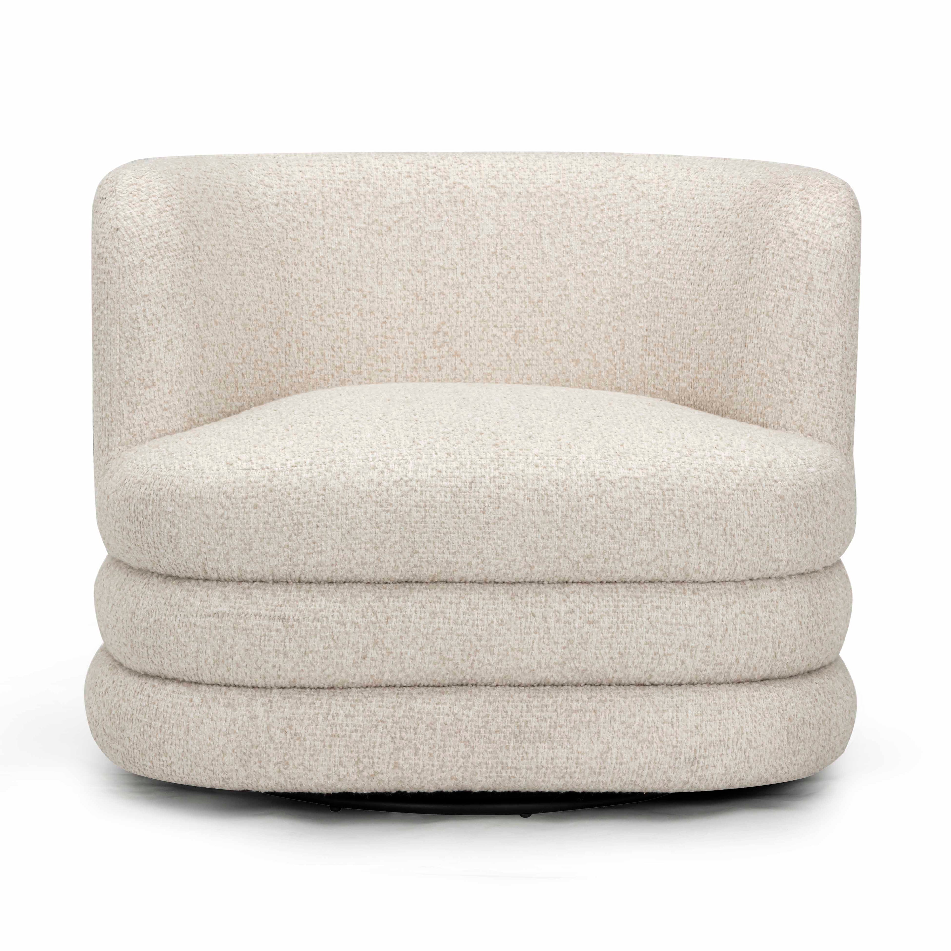 Astor Heavy Boucle Swivel Hotel Lounge Chair