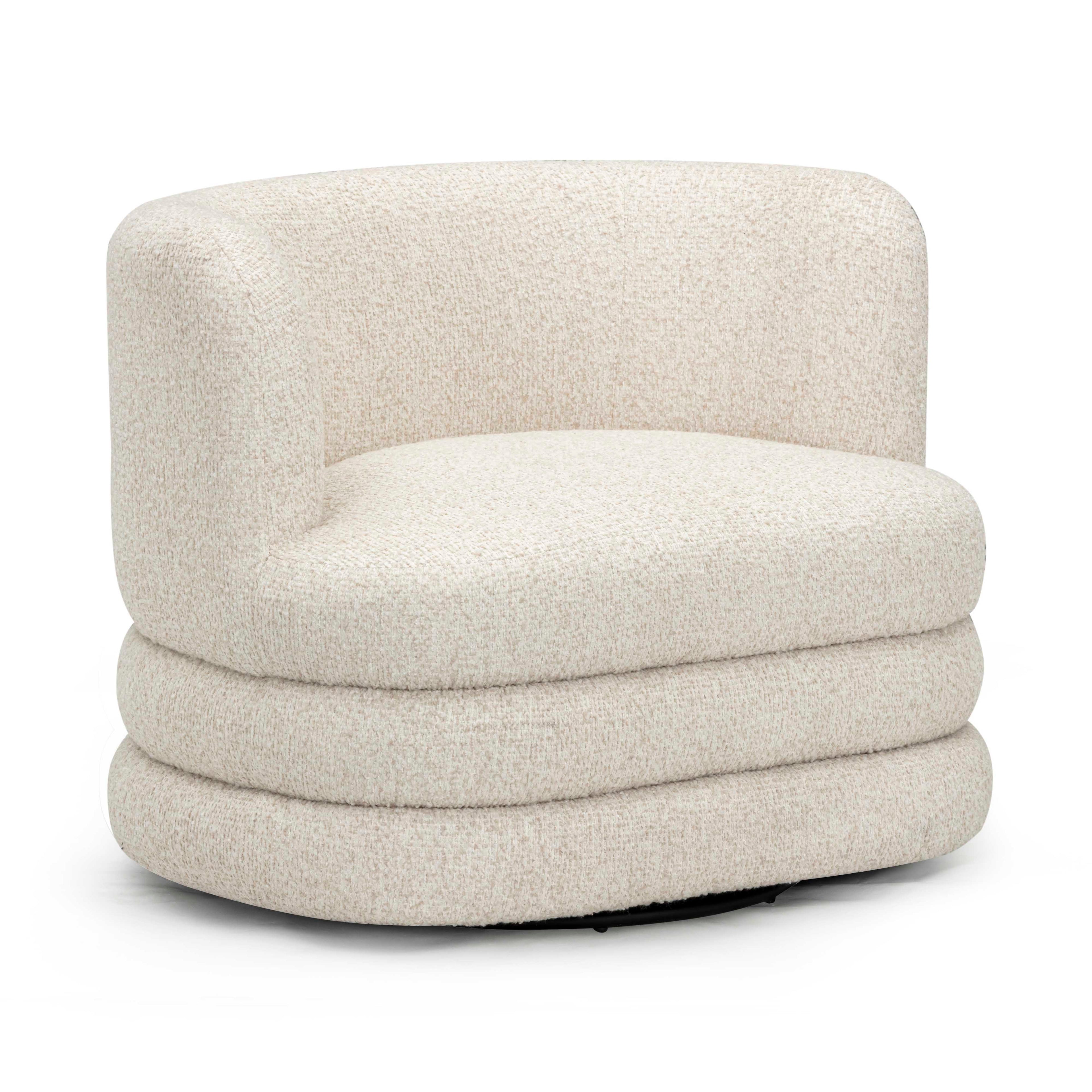 Astor Heavy Boucle Swivel Hotel Lounge Chair