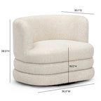 Astor Heavy Boucle Swivel Hotel Lounge Chair