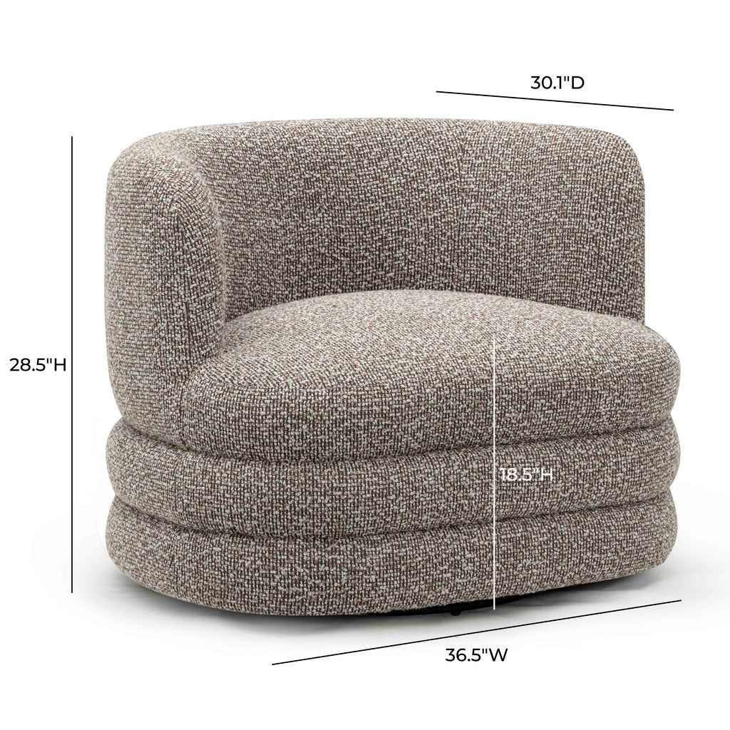 Astor Heavy Boucle Swivel Hotel Lounge Chair