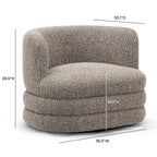 Astor Heavy Boucle Swivel Hotel Lounge Chair
