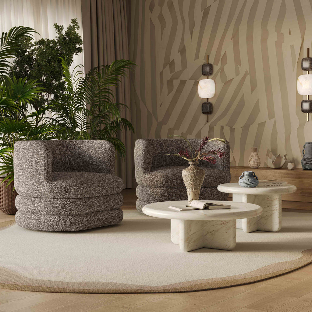 Astor Heavy Boucle Swivel Hotel Lounge Chair